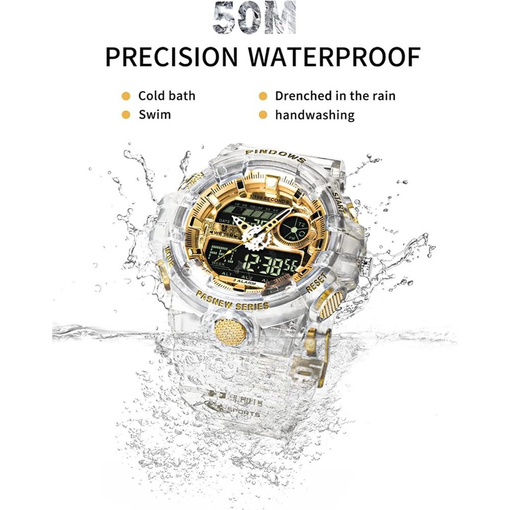 New Men Digital Watch for Men Watch Sports Watch Large Digital Analog Du… - Picture 12 of 13